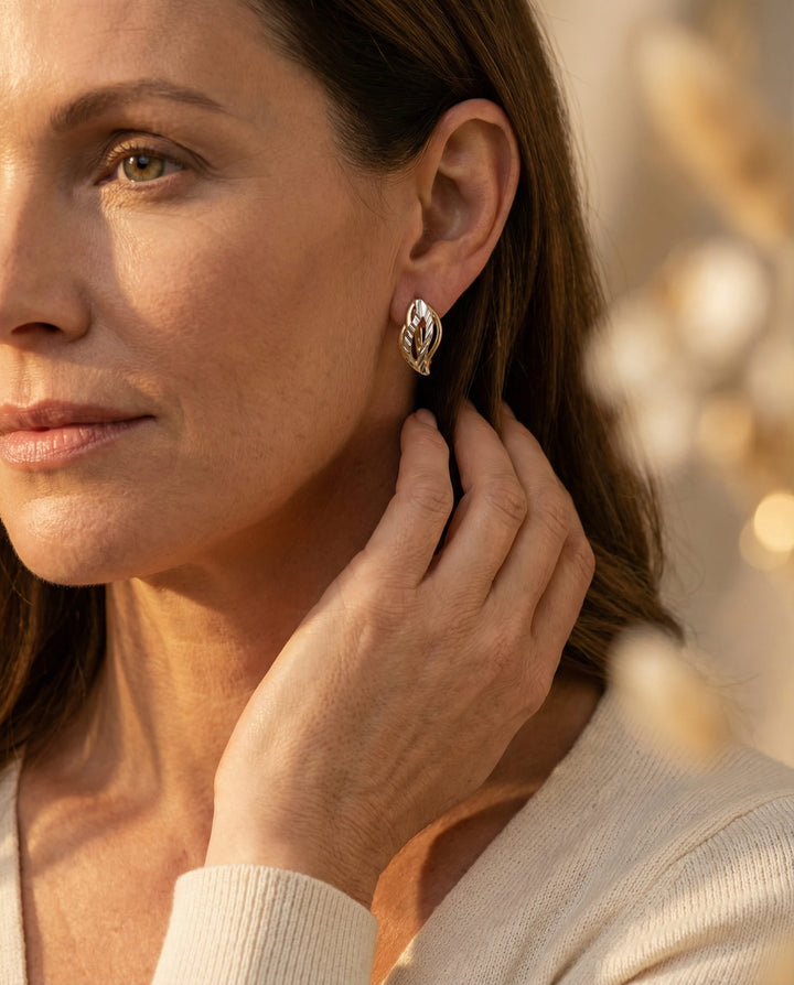 Elegant Gold and Silver Earrings