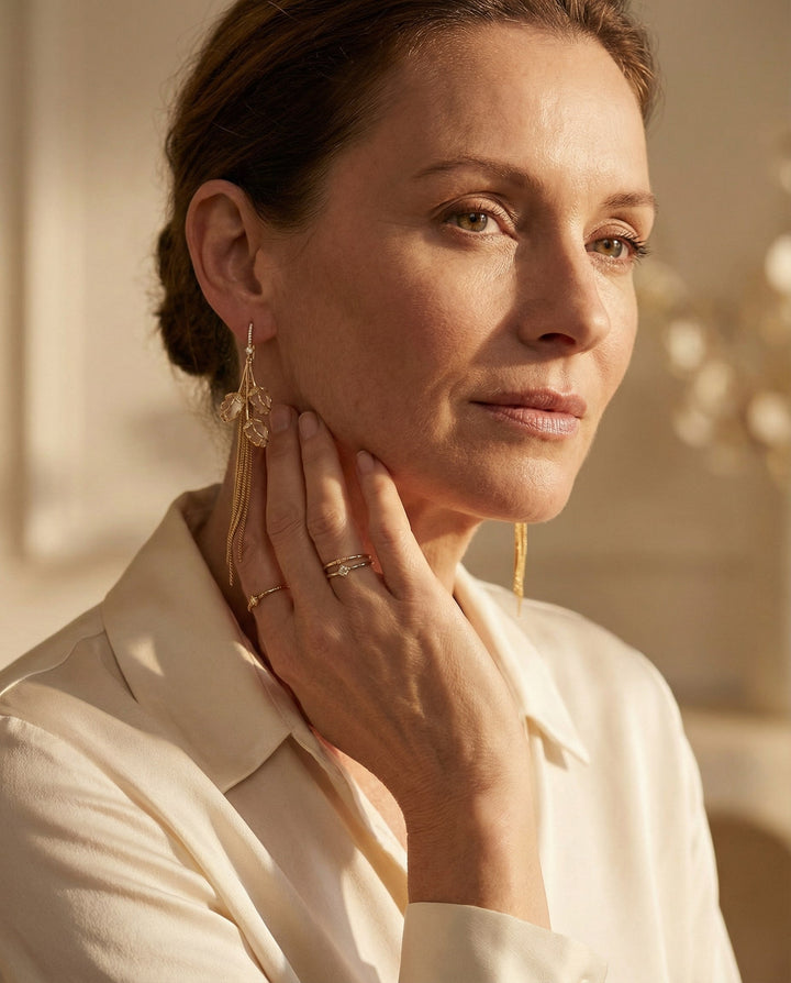 Crystal Flower Earrings