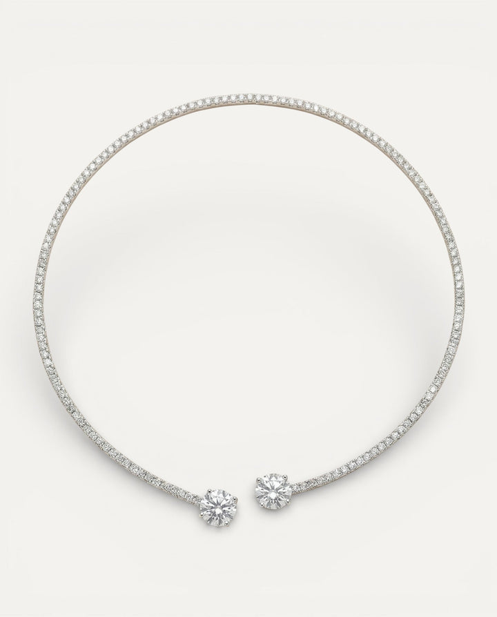 Vintage Double Cubic Zirconia Necklace