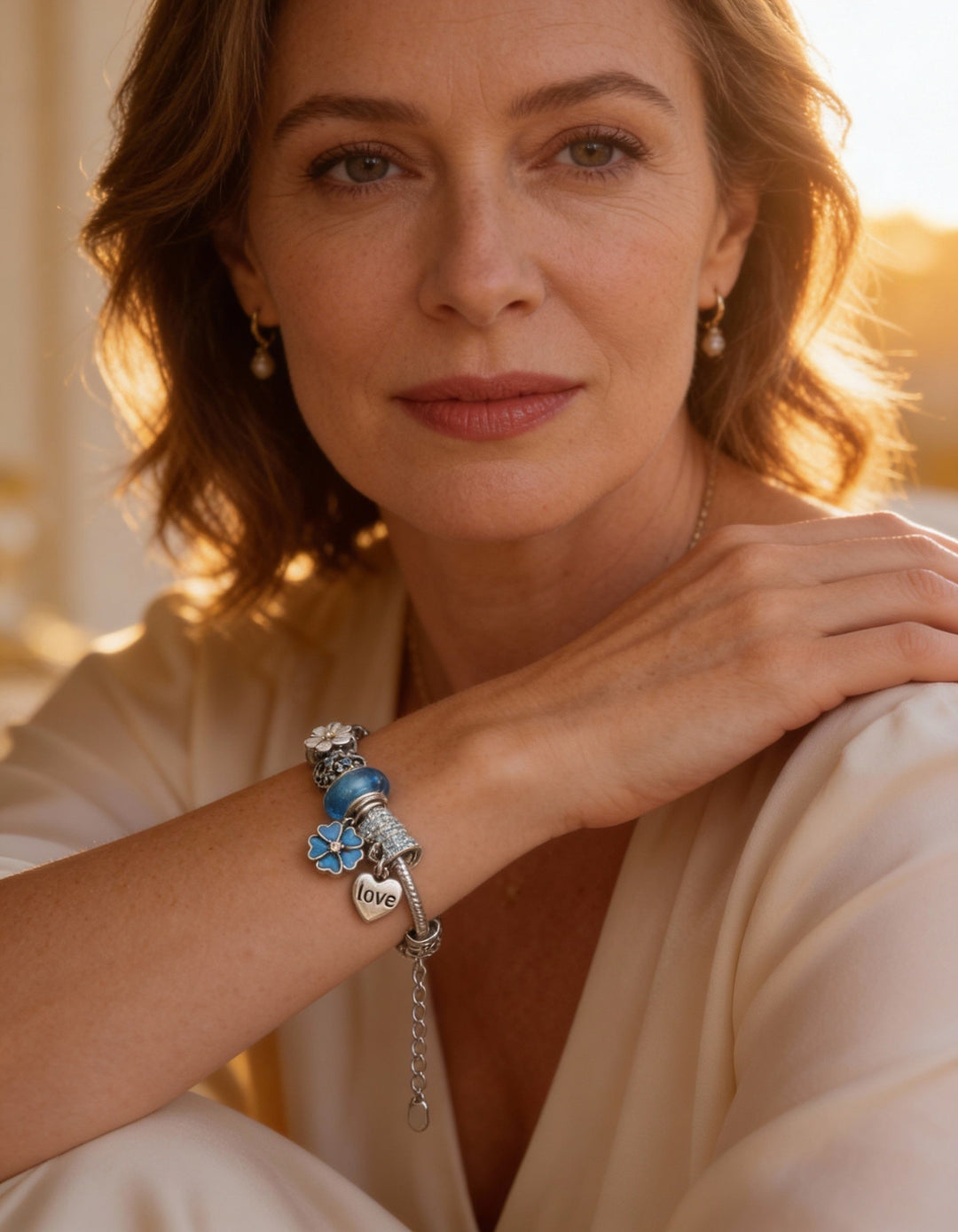 Vintage Blue Silver Bracelets