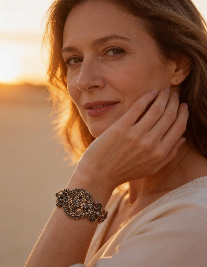 Elegant Black Crystal Bracelet