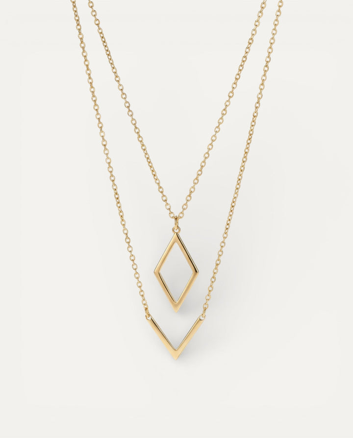 Elegant V-Shaped Geometric Pendant Necklace