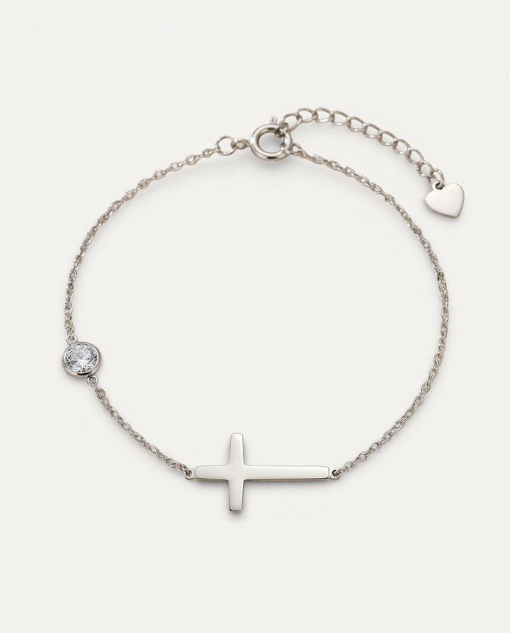 Faith Silver Heart Bracelet