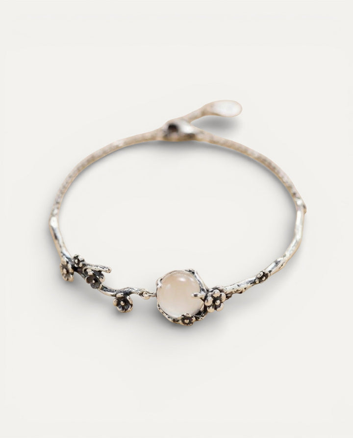 Vintage Silver Flower Branch Bracelet