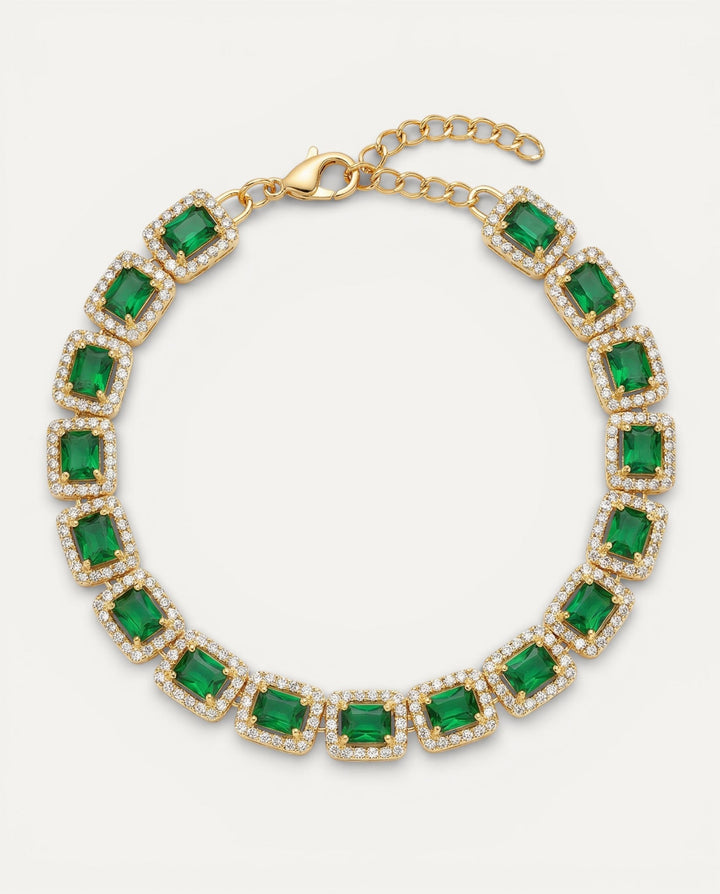 Elisa Gold Emerald Bracelet