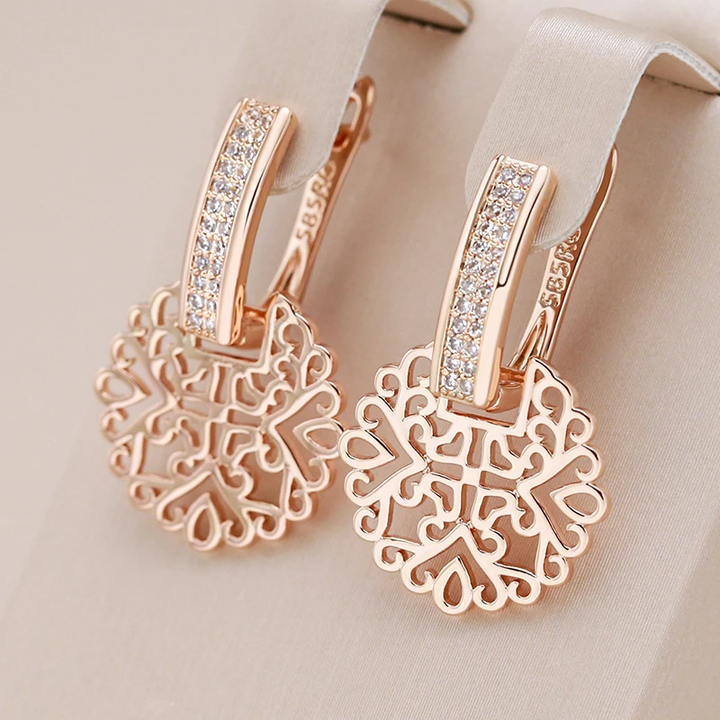 Elegant Gold Mandala Earrings