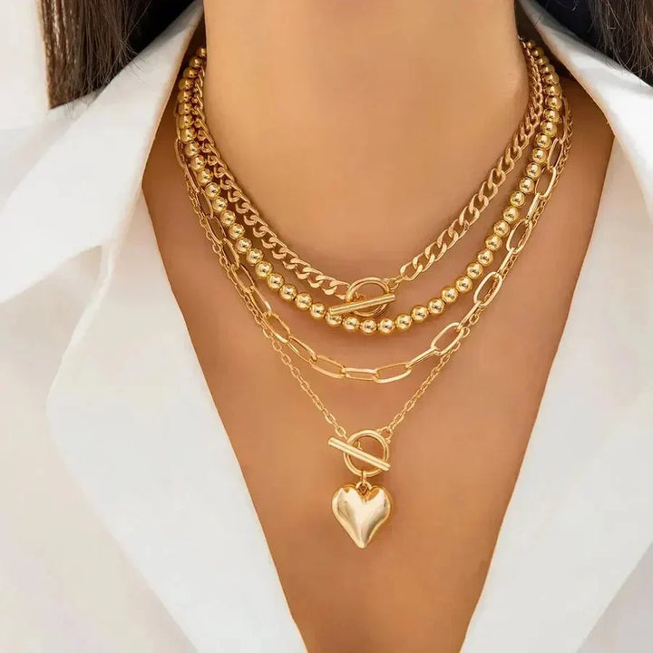 Layered Heart Necklace